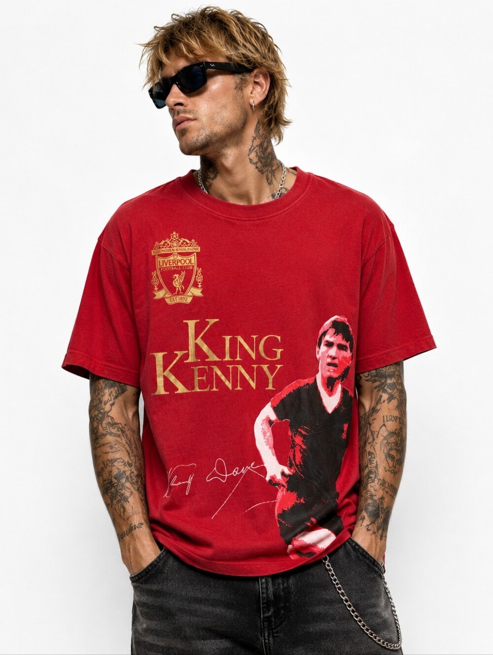 Liverpool Football Club King Kenny Red Graphic Tee Men's T-shirt Size XL